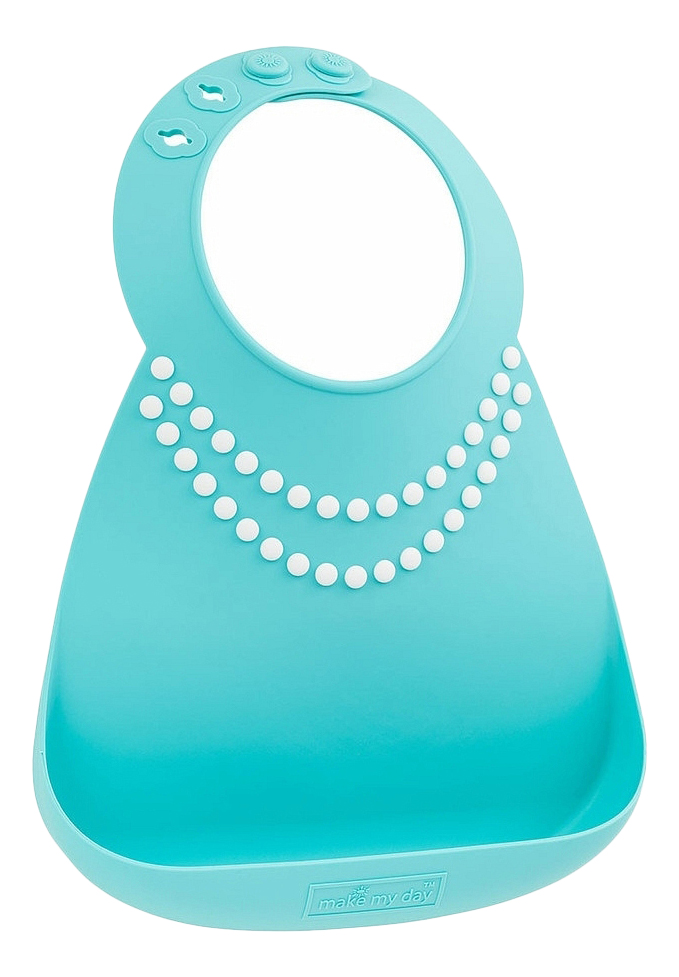 фото Нагрудник make my day baby bib tiffany blue pearls