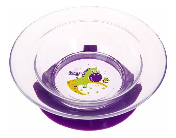 Тарелка детская Lubby Русские Мотивы фиолетовый