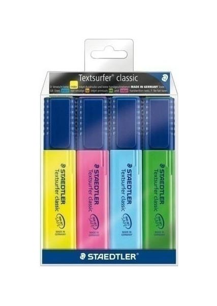 фото Набор маркеров-текстовыделителей staedtler classic 1-5мм (4 цвета)