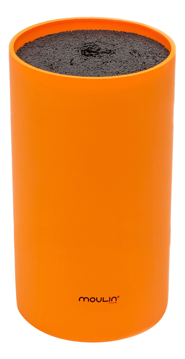 фото Подставка для ножей moulinvilla stn-1o-s, оранжевая, l-16см, d-9см