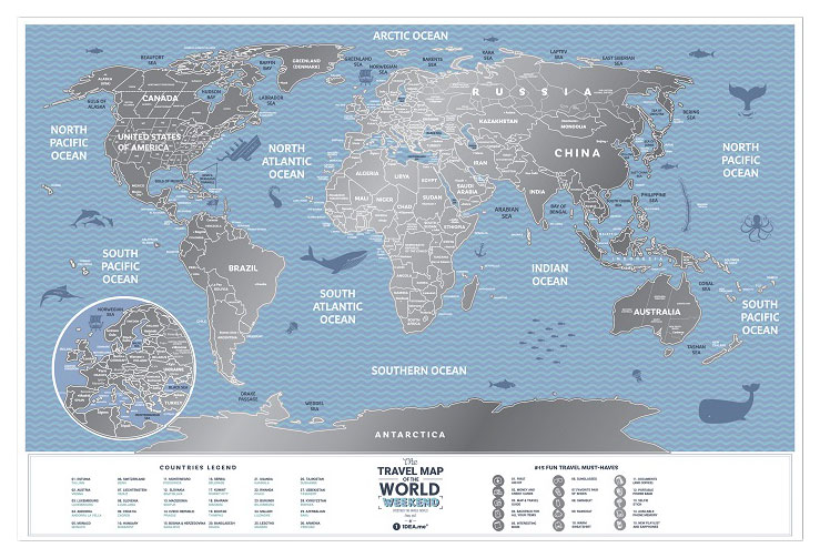 

Географическая карта 1DEA.me Travel Map Weekend World
