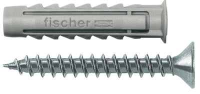 фото Дюбель для полнотелых материалов fischer sx 8x40 s/20+шуруп (50 шт) 70022