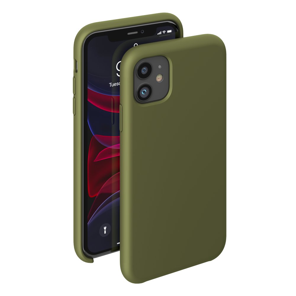 фото Чехол deppa liquid silicone case для apple iphone 11 olive