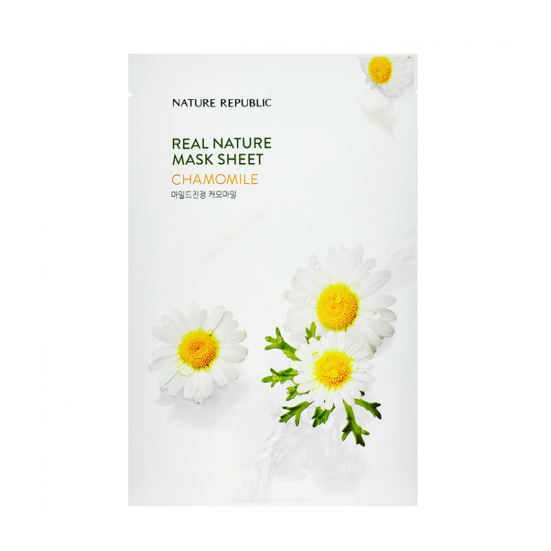 

Маска для лица листовая REAL NATURE CHAMOMILE MASK SHEET 23мл