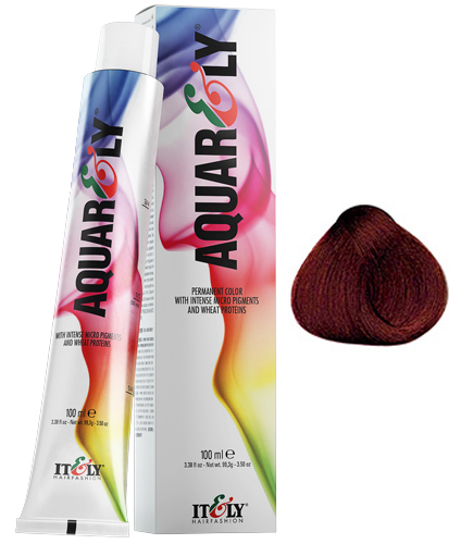 фото Краска itely hairfashion aquarely imp 5ri насыщенно-красный светлый шатен 100мл