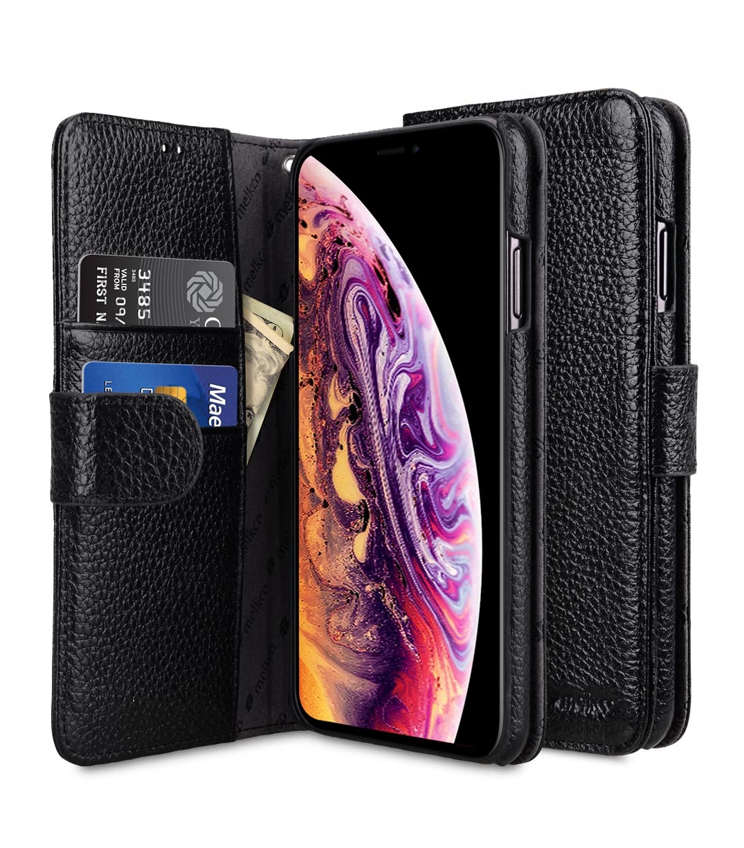 фото Чехол melkco для apple iphone xs max wallet book black