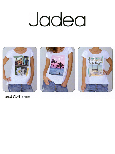 

Футболка женская Jadea разноцветная M, JADEA J754 t-shirt