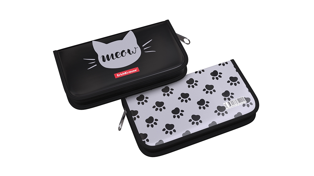 

Пластиковый пенал-книжка без наполнения ErichKrause® 110x205x25мм Meow