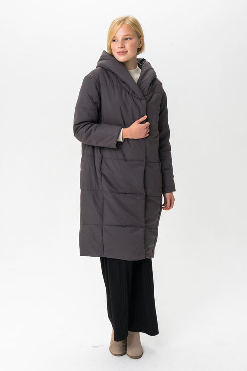 фото Пуховик-пальто женский tom farr t4f w3529.57 серый 44