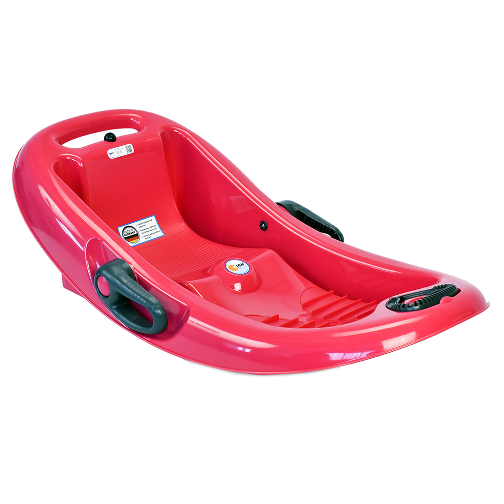 

Санки пластиковые KHW Snow Flipper de Luxe тормоз, малиновые, Snow Flipper de Luxe