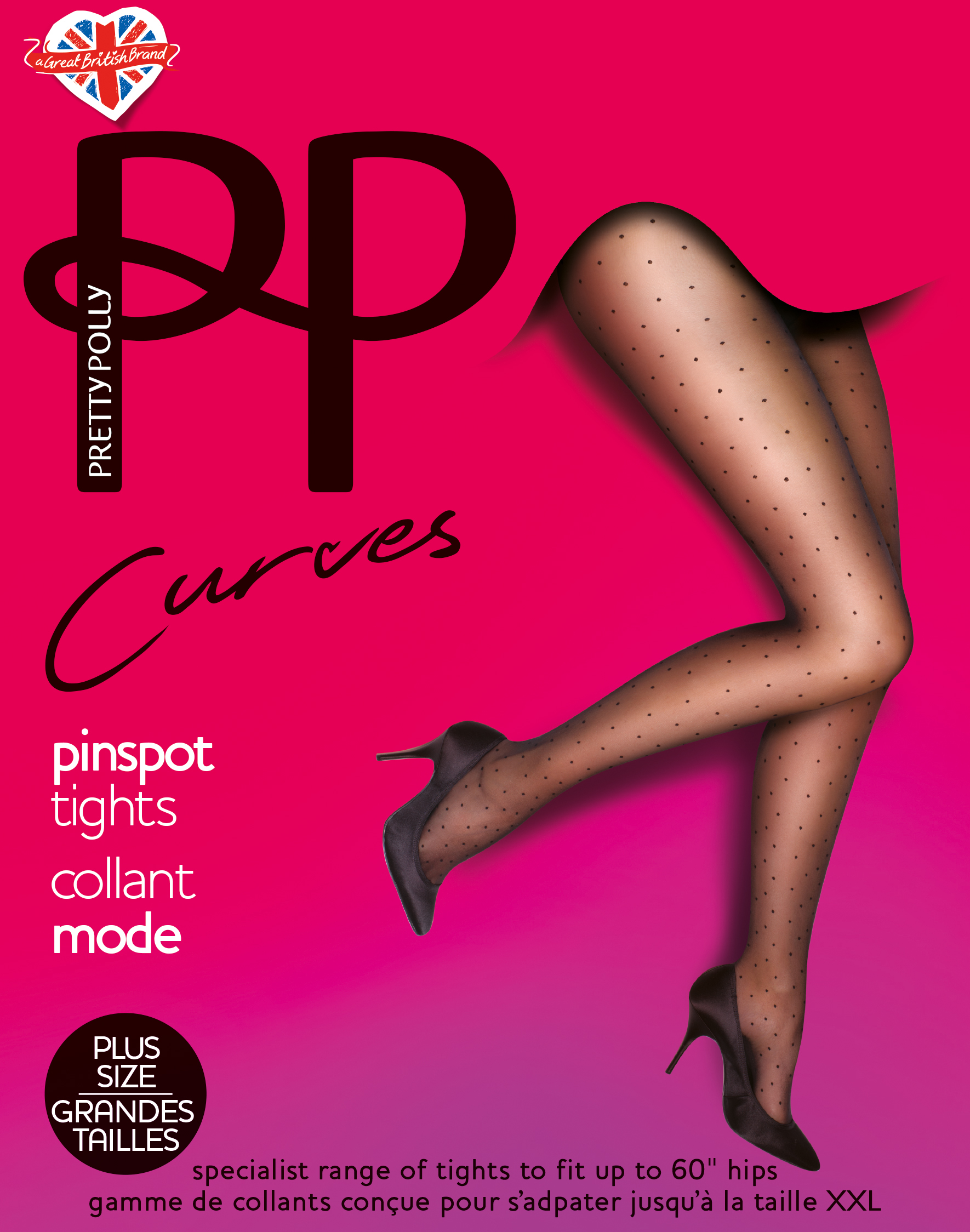 

Колготки женские Pretty Polly черные XL, Черный