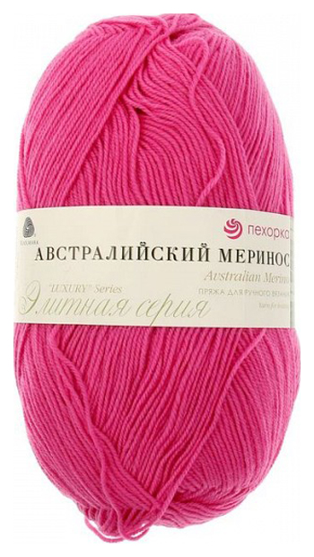 

Пряжа Пехорка 1191498 Австралийский меринос 470 яркий амарант, Розовый, Австралийский меринос