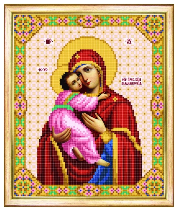 

Вышивка бисером Чарiвна Мить Икона Божья Матерь Владимирская Б-1007