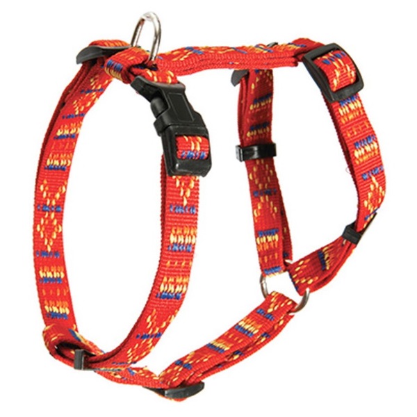 

Шлейка Каскад Орнамент регулируемая нейлон красная для собак (20 мм (35/50 см), Красный), Орнамент