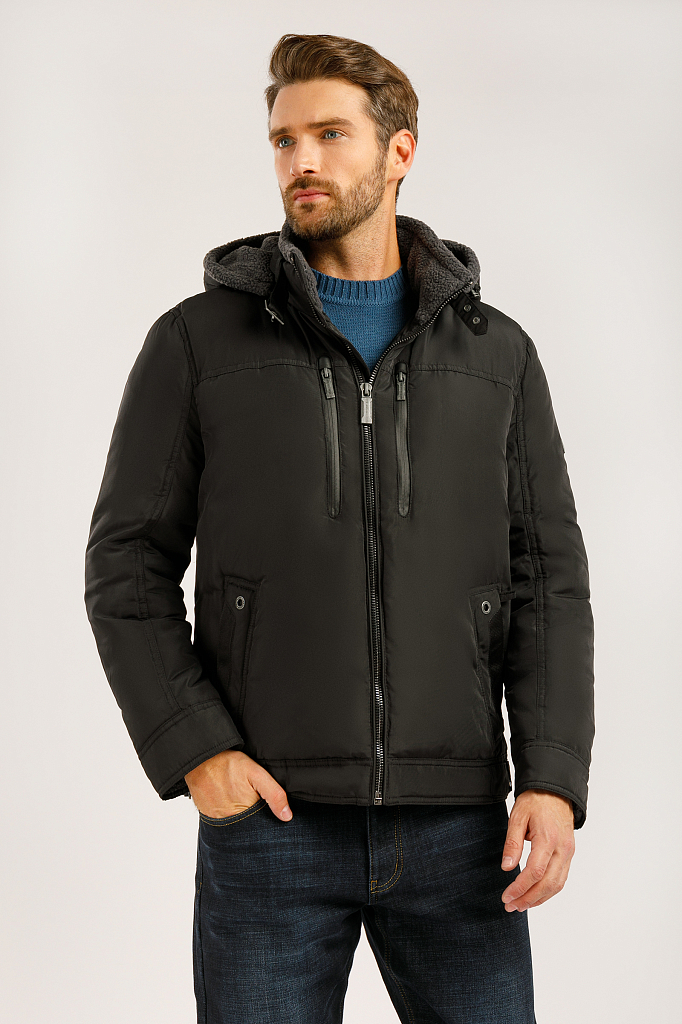 

Куртка мужская Finn Flare W19-22002 черная 2XL, W19-22002