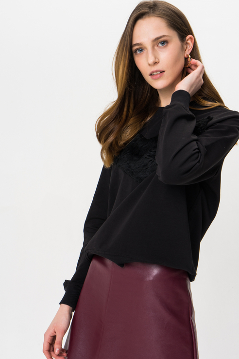 

Свитшот женский ICHI 20107772 черный XL, 20107772