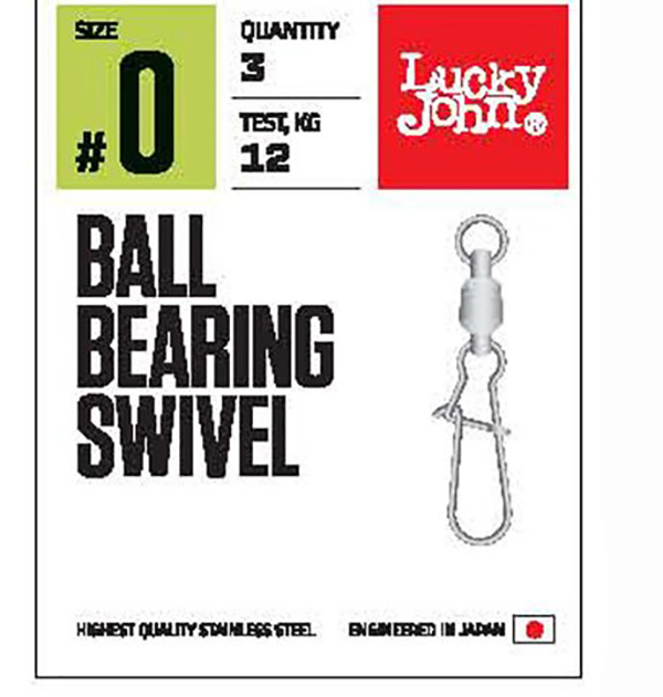 

Вертлюг Lucky John Pro Series Ball Bearing Swivel 22 кг, 3 шт., Pro Series Ball Bearing Swivel