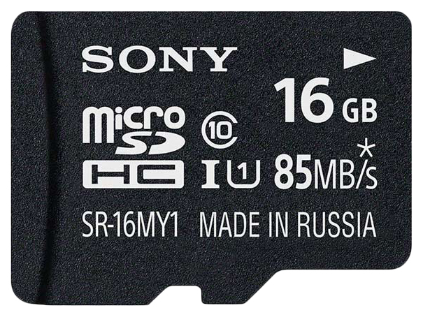 

Карта памяти Sony Micro SDHC MY1 SR-16MY1A/T 16GB, 16GB UHS-I с адаптером (SR-16MY1A/T)