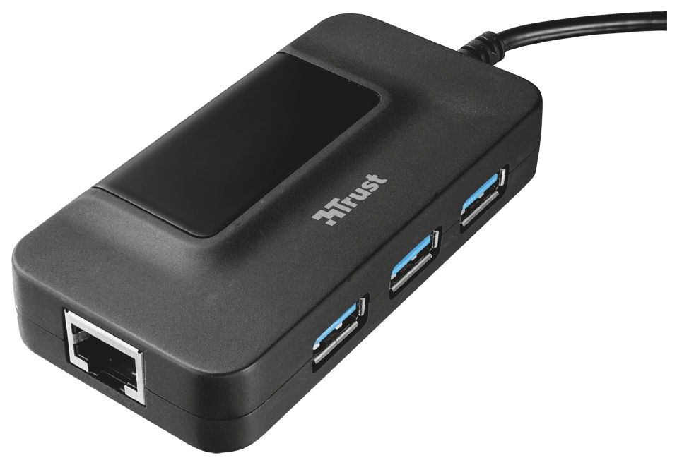 

USB-хаб 20789 Trust Oila 3xUSB 3,0 с портом Ethernet, 20789
