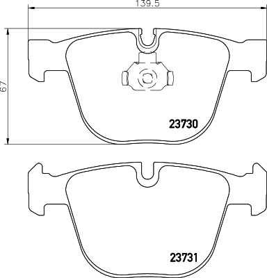 

Комплект тормозных колодок Hella 8DB355010751