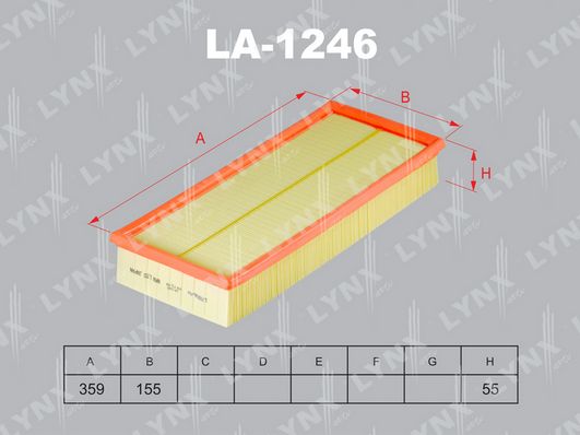 фото Фильтр воздушный lynxauto la-1246