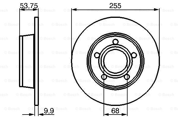 

Тормозной диск BOSCH 0986478704