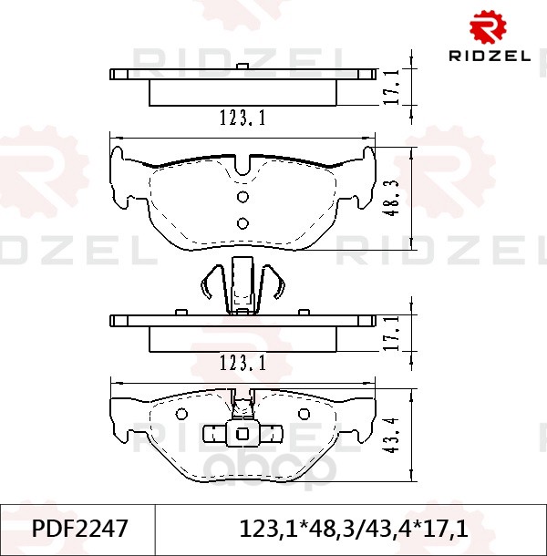 

Комплект тормозных колодок RIDZEL PDF2247