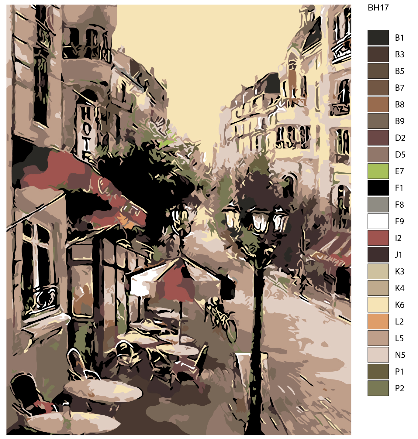 

Картина по номерам, 40 x 50, BH17, BH17