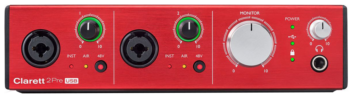 фото Аудиоинтерфейс focusrite clarett 2pre usb