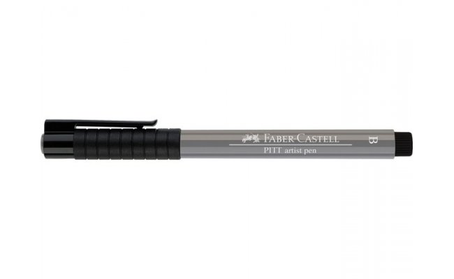 фото Капиллярная ручка "pitt artist pen brush", холодная серая faber-castell