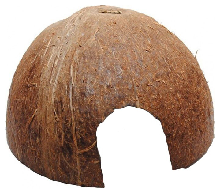 Домик для грызуна HOMEPET кокос, 7.5х11х11см, цвет коричневый