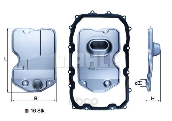 фото Фильтр масляный акпп mahle hx160kit mahle/knecht