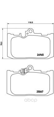 

Тормозные колодки дисковые brembo P83131