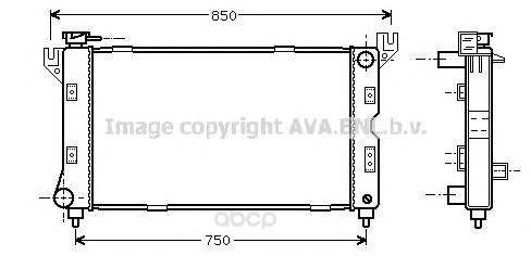 фото Радиатор охлаждения двигателя ava cr2085
