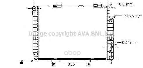 фото Pадиатор системы охлаждения mb w210 95 ava msa2214