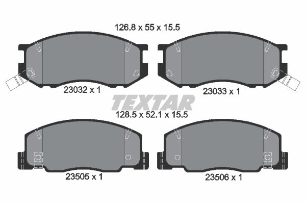 

Комплект тормозных дисковых колодок Textar 2303201