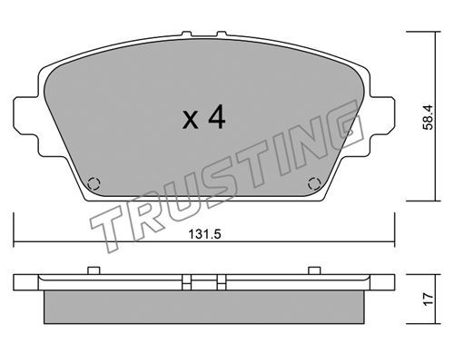 

Тормозные колодки TRUSTING дисковые 4800