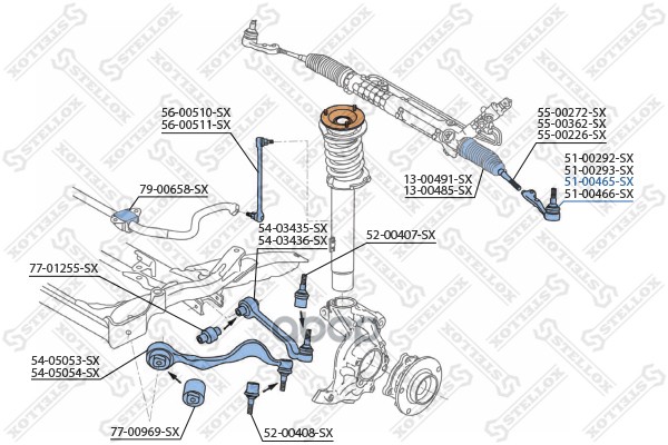 

Наконечник рулевой Stellox 5100465SX