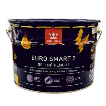 фото Краска tikkurila euro smart 2, база a, 9 л