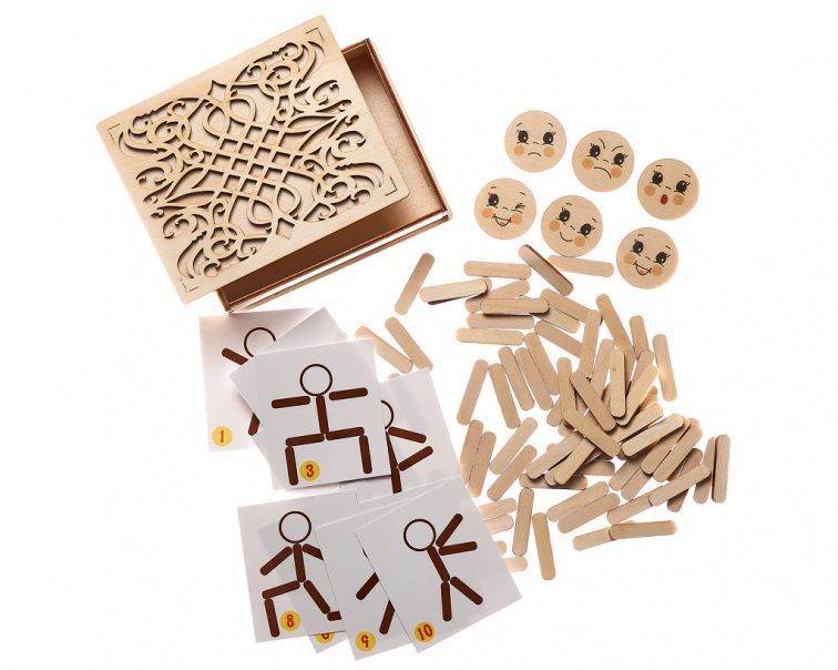 Развивающая игрушка Smile decor Мозаика из палочек Человечки П705 woodlandtoys мозаика дерево 067106