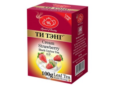 Чай весовой черный Ти Тэнг Cream Strawberry O.P. 100 г