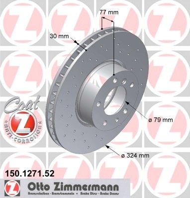 

Тормозной диск ZIMMERMANN 150.1271.52