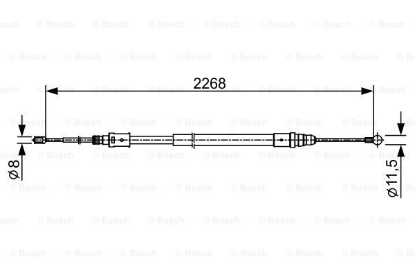 фото Трос cтояночного тормоза bosch 1987482409