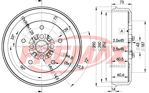 Тормозной барабан FREMAX BD-0010