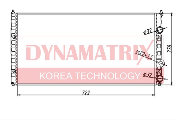 

Радиатор охлаждения двигателя DYNAMATRIX DR652491