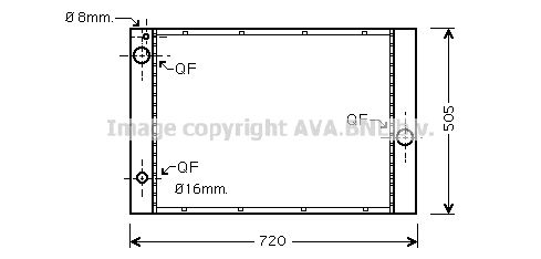 

Радиатор охлаждения двигателя AVA QUALITY COOLING BWA2285