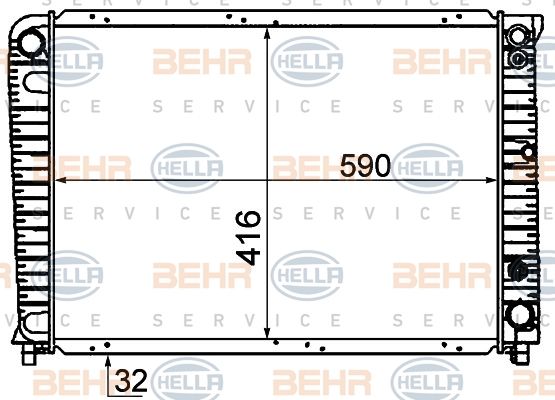 

Радиатор охлаждения двигателя BEHR HELLA SERVICE 8MK 376 720-721