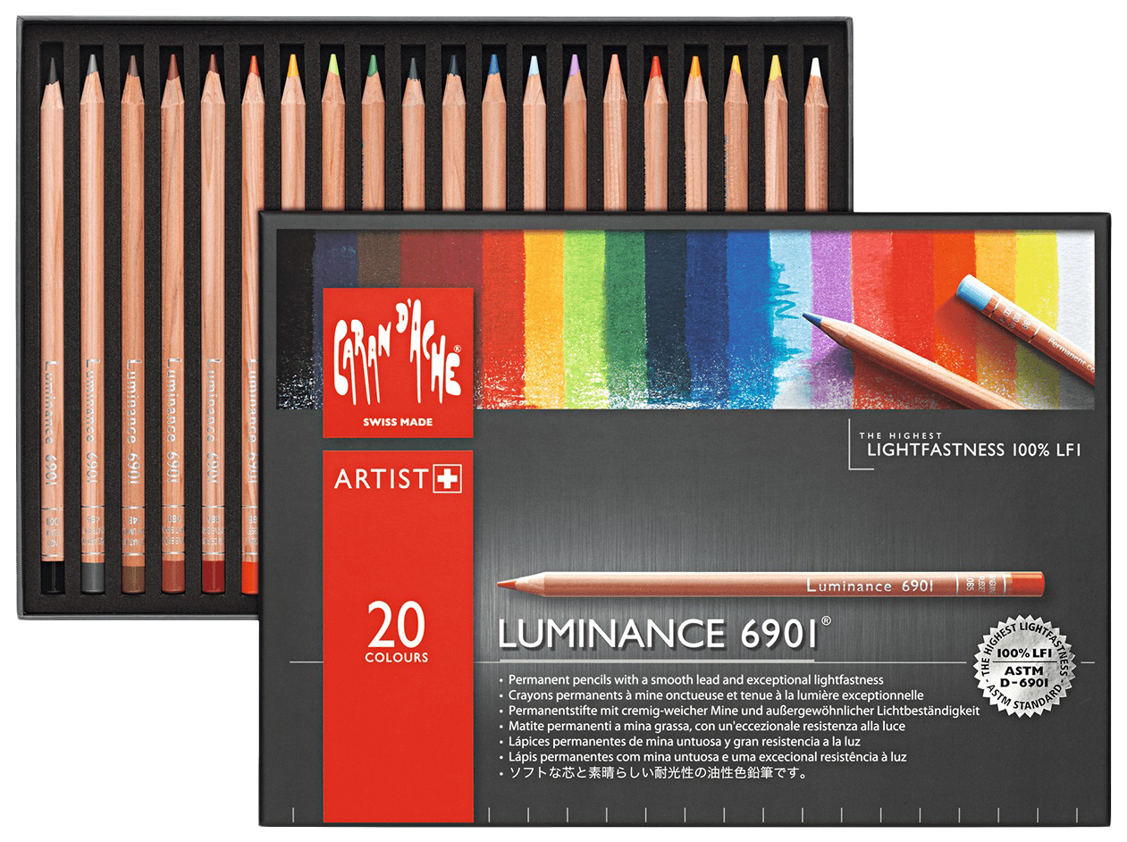 фото Набор цветных карандашей caran d'ache luminance ca6901.720 20 цв. caran d’ache