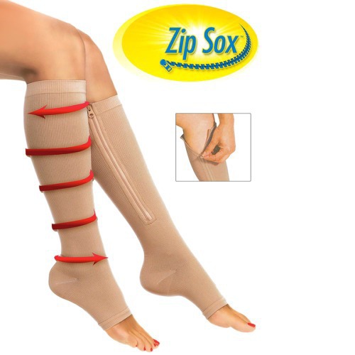 Гольфы компрессионные ZIP SOX бежевый р.М 8000092