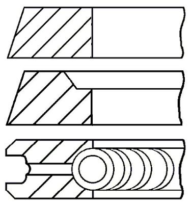 

Комплект поршневых колец GOETZE ENGINE 08-501807-00